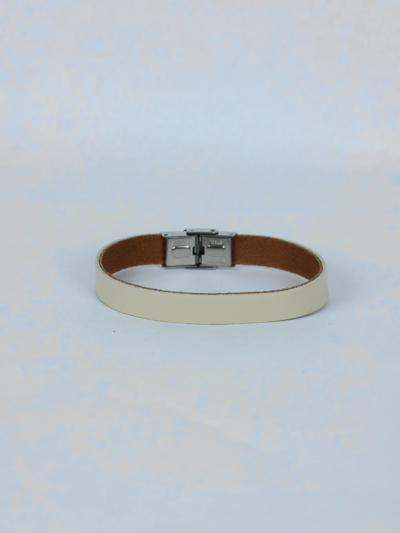 Pulsera de piel con acabado liso · Amarillo claro · imagen 1