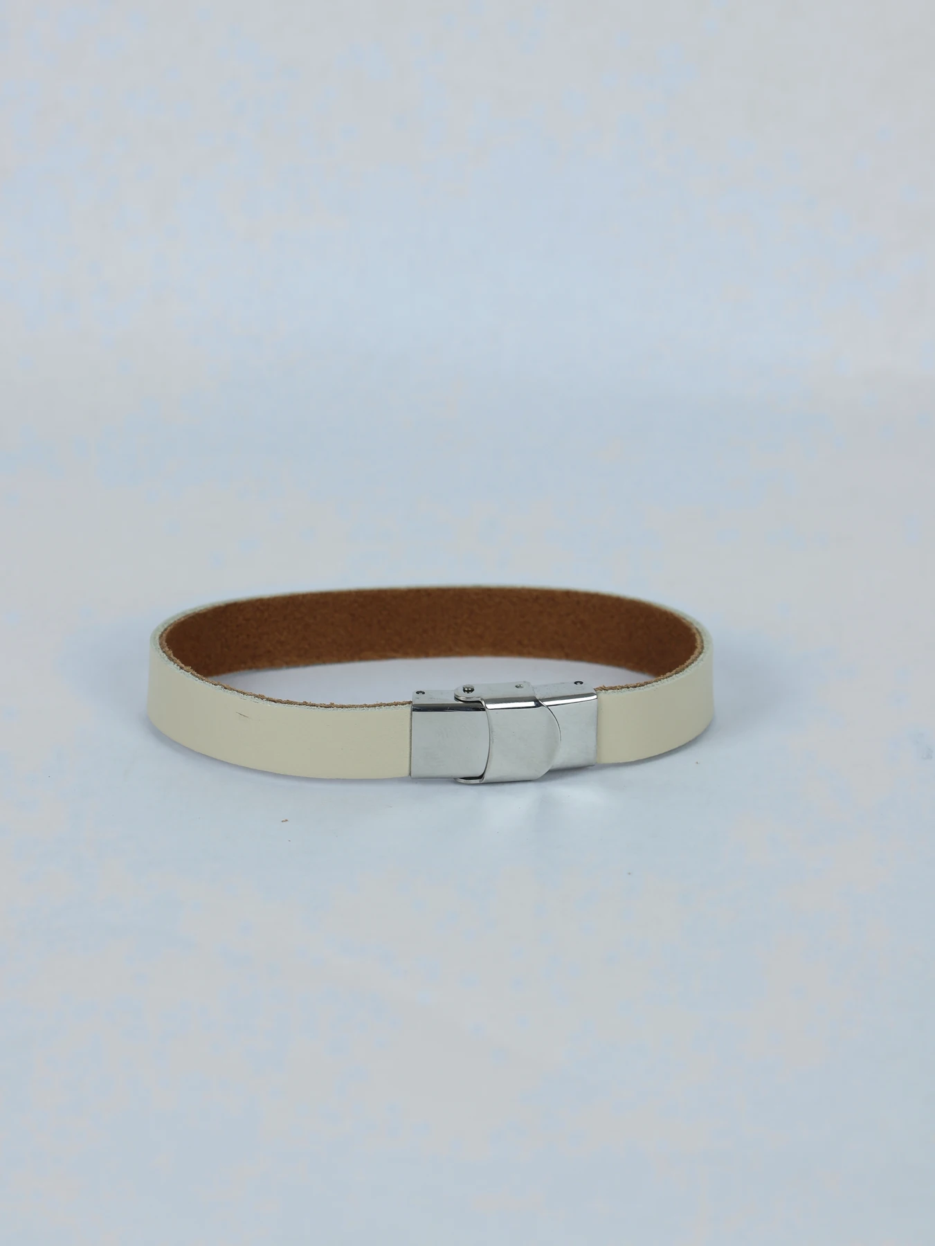 Pulsera de piel con acabado liso · Amarillo claro · imagen 2
