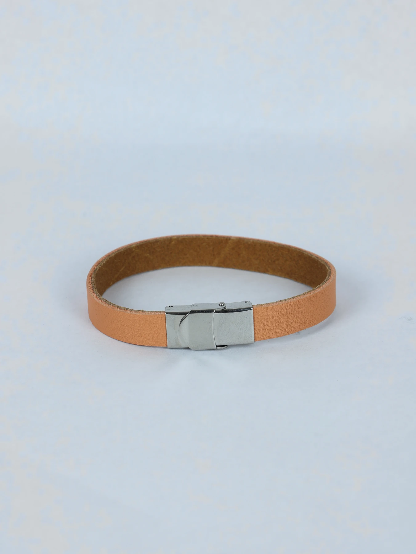 Pulsera de piel con acabado liso · Naranja · imagen 1