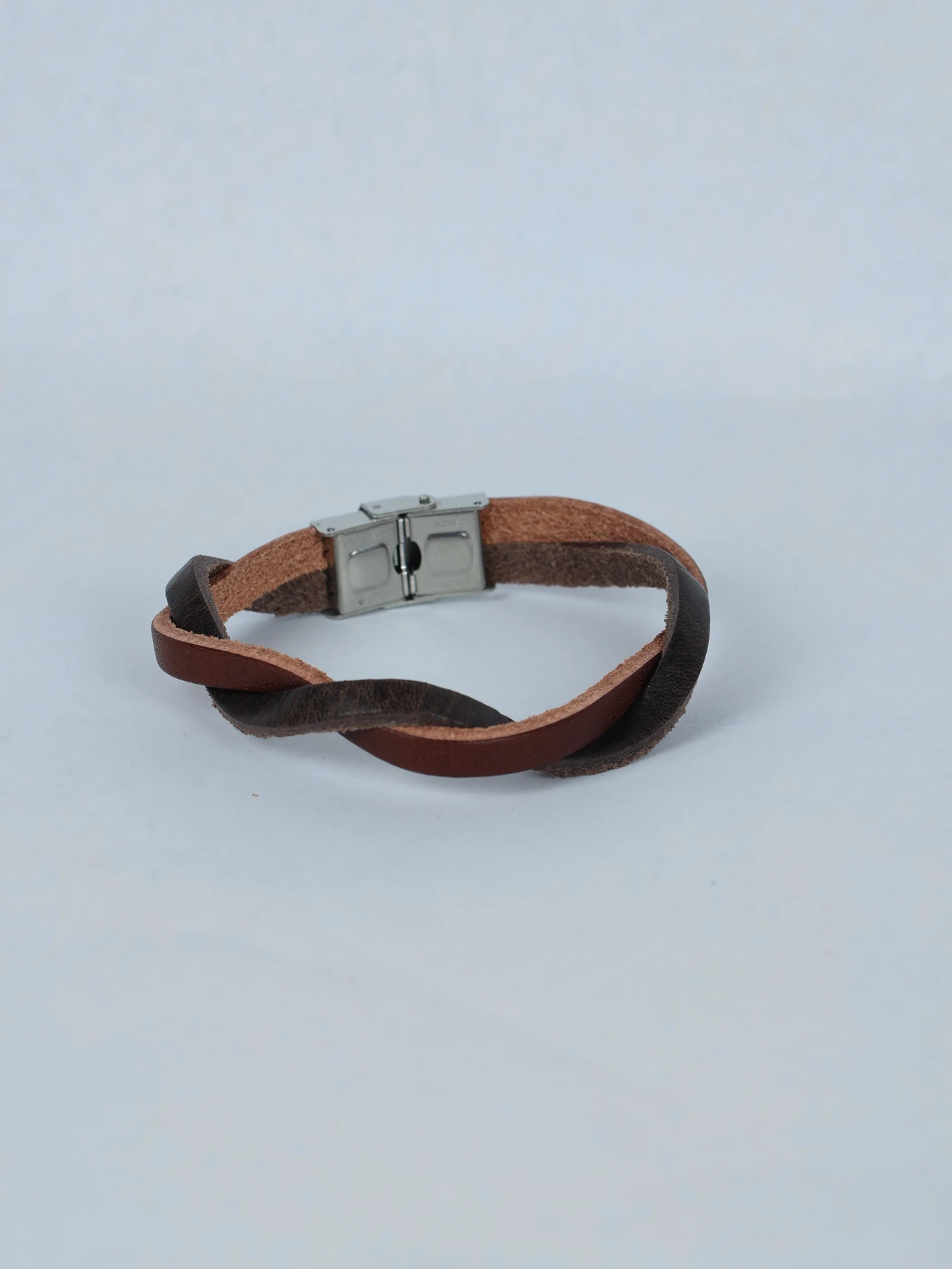 Pulsera trenzada · Cuero/Marrón · imagen 1