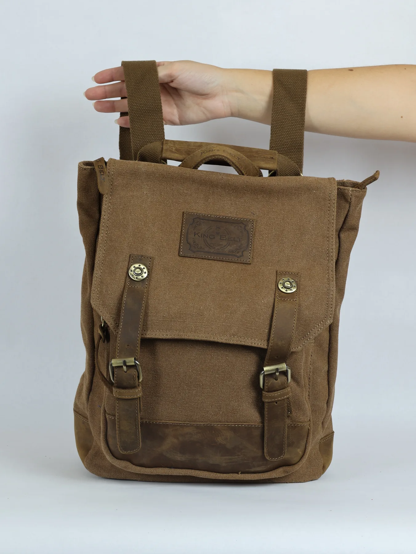 Bolso mochila unisex KingBelt · Marrón · imagen 3
