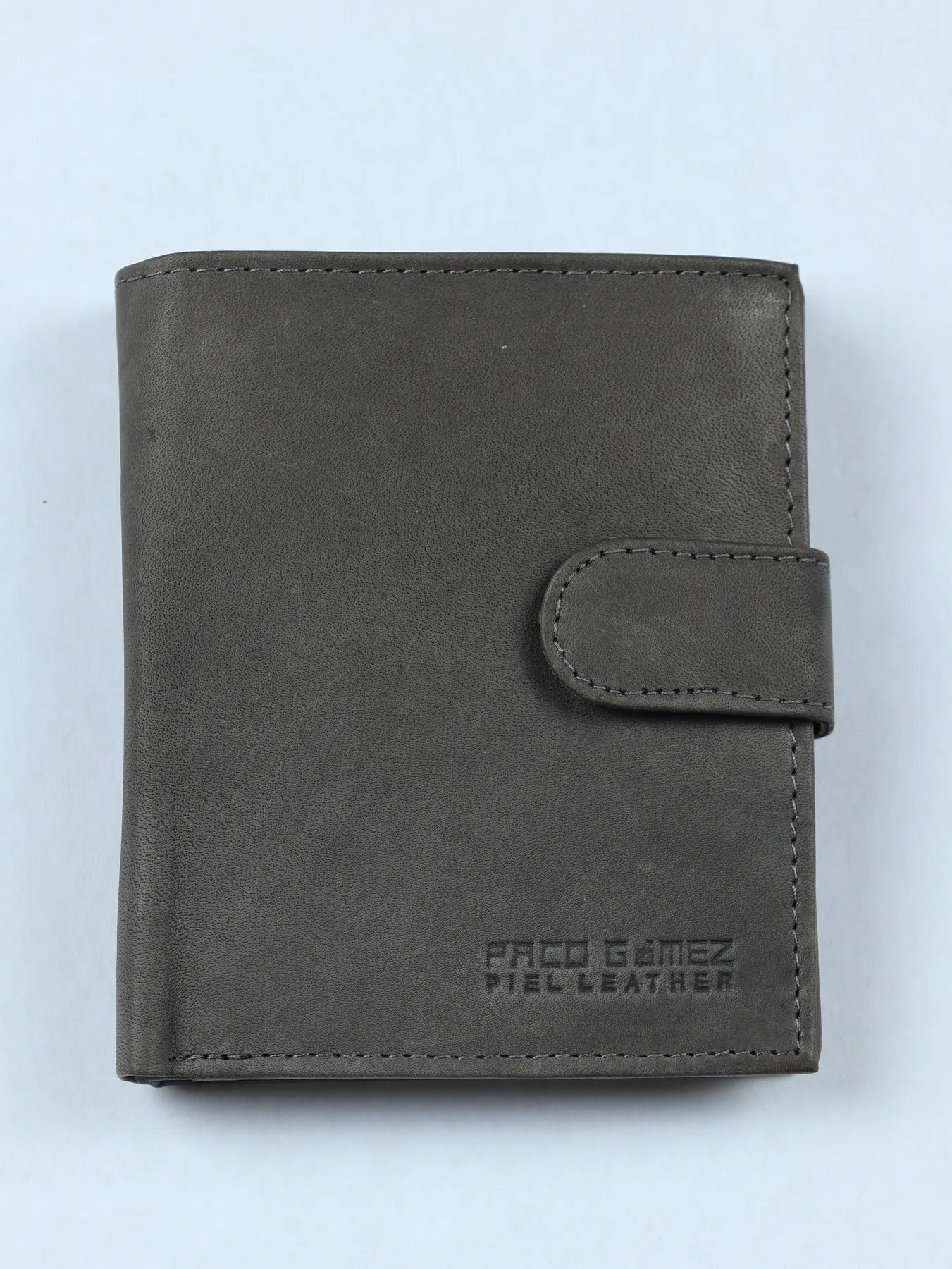 Cartera básica de piel · Gris oscuro · imagen 1