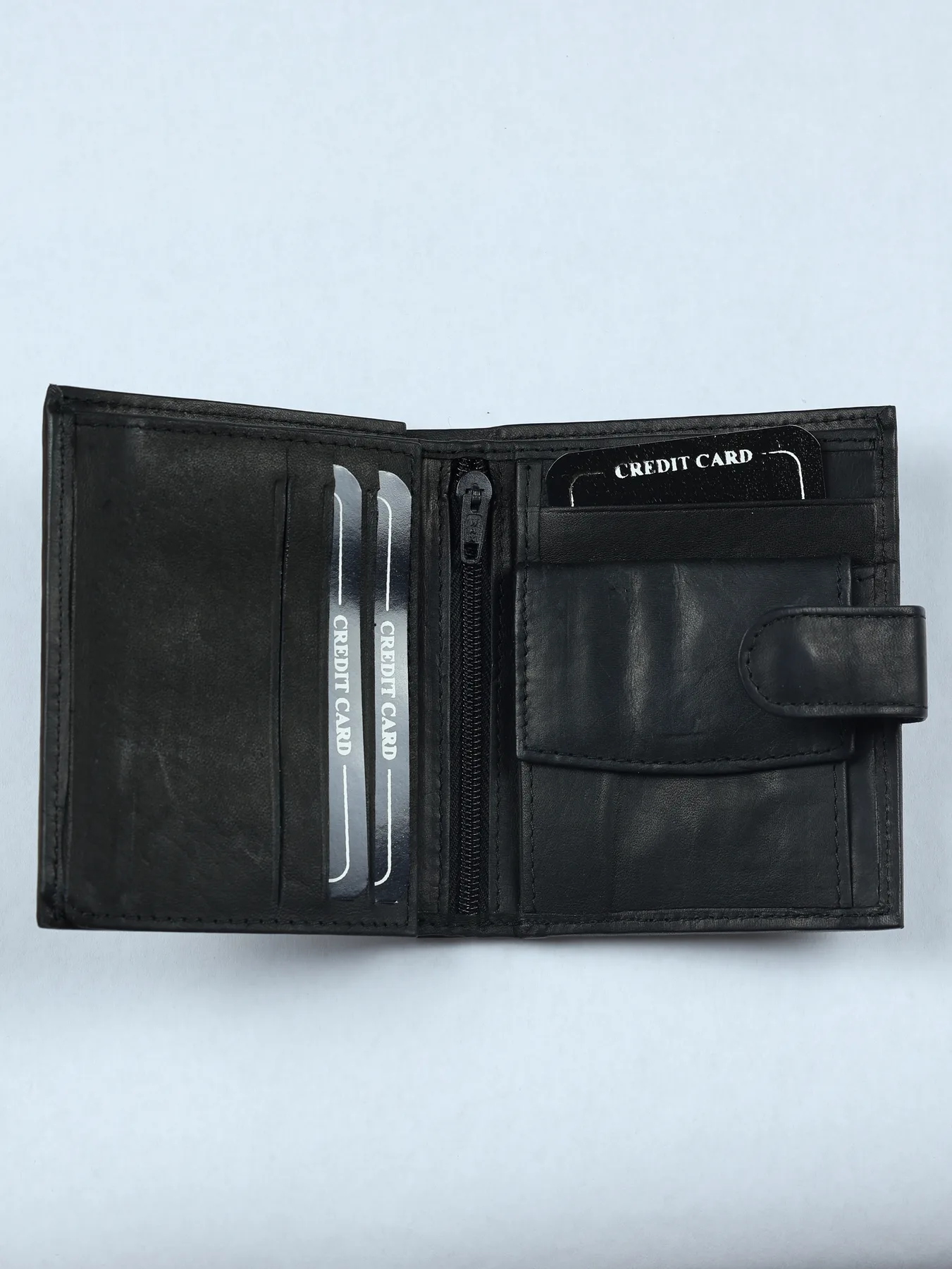 Cartera básica de piel · Negro · imagen 3