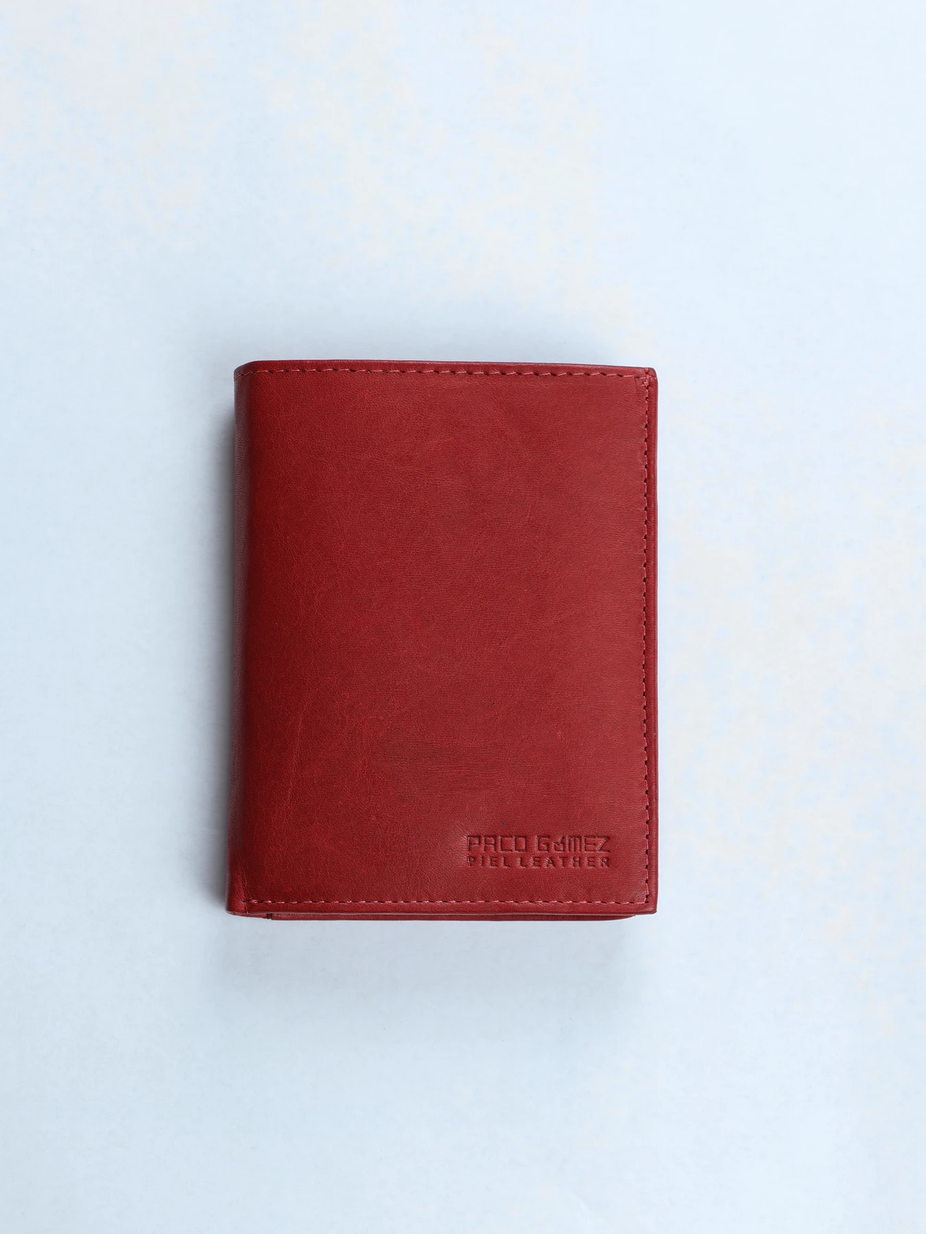 Cartera de piel con monedero · Rojo · imagen 1