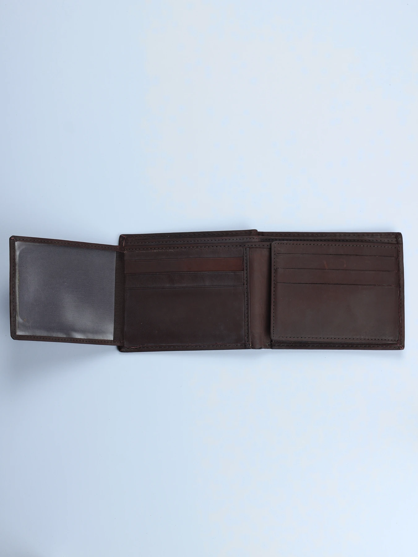 Cartera horizontal con pespuntes · Marrón · imagen 3