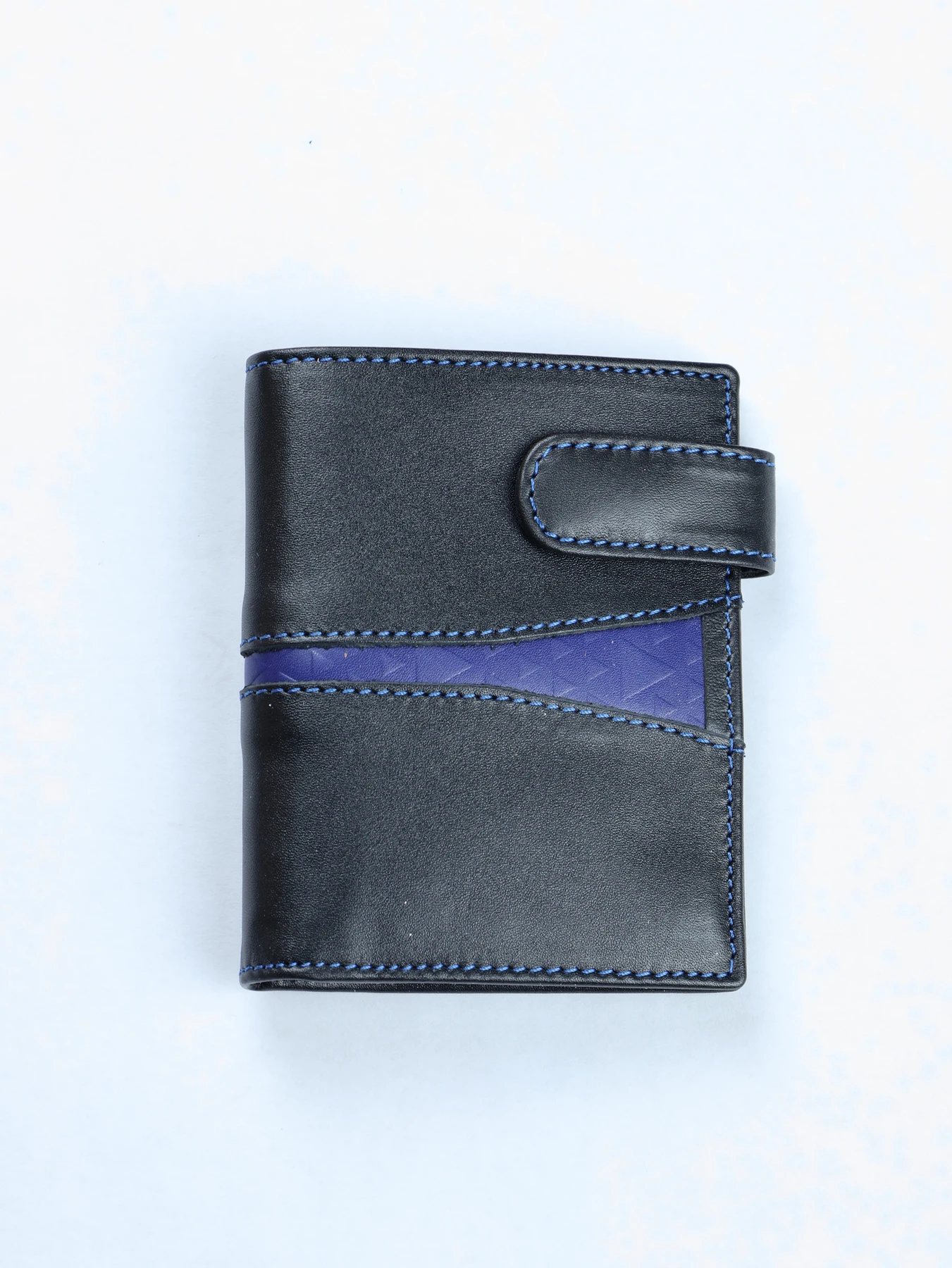 Cartera Estribo con cierre de trabilla · Negro-Azul · imagen 1