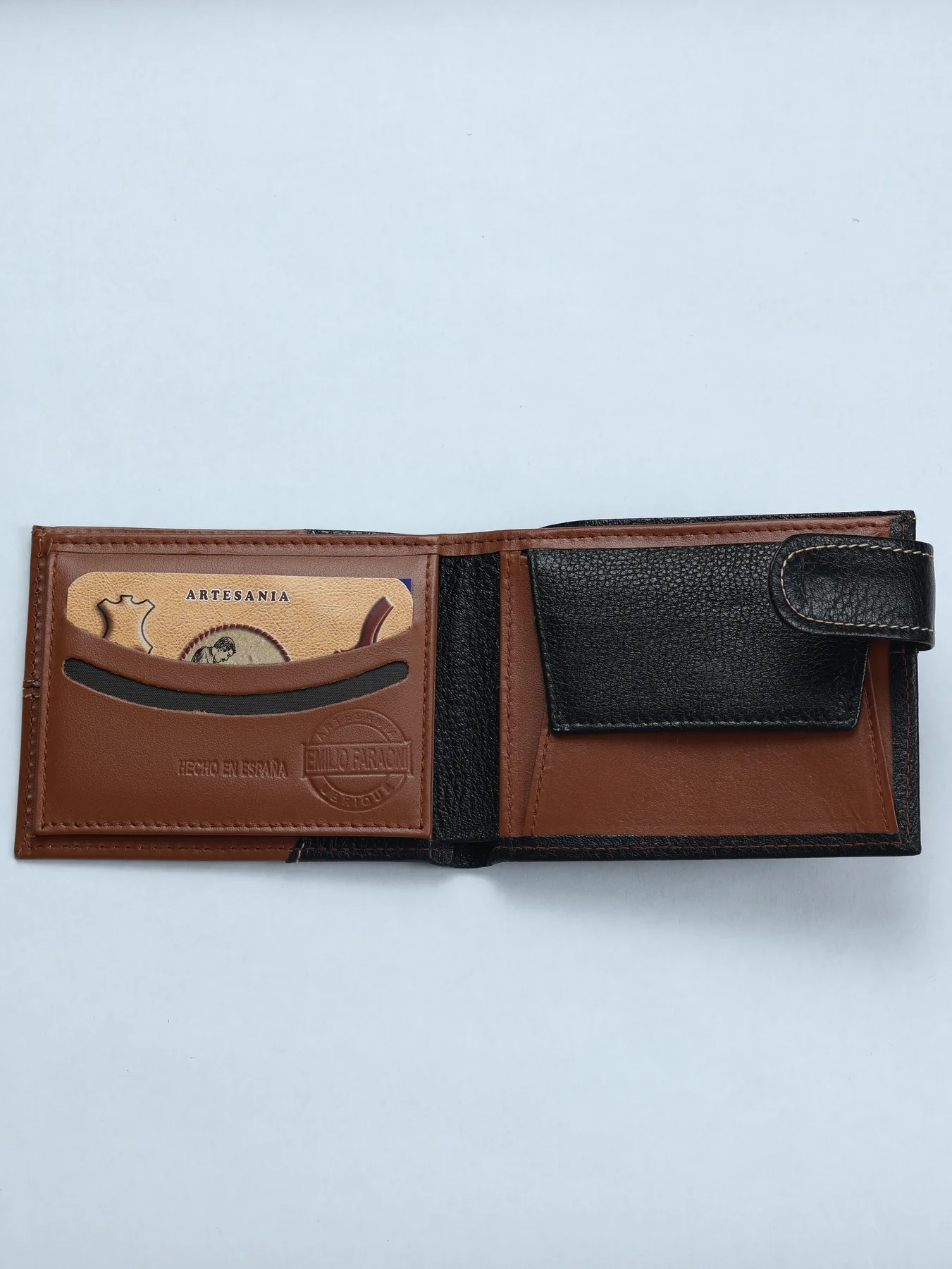 Cartera horizontal combinada bandera de España · Cuero · imagen 3