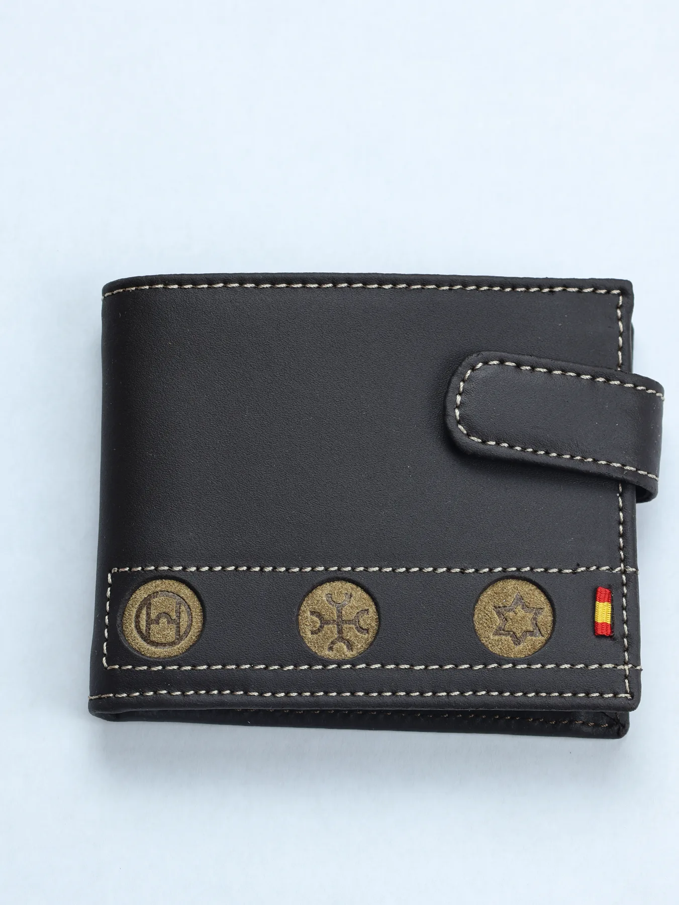 Cartera horizontal bandera de España · Marrón · imagen 1