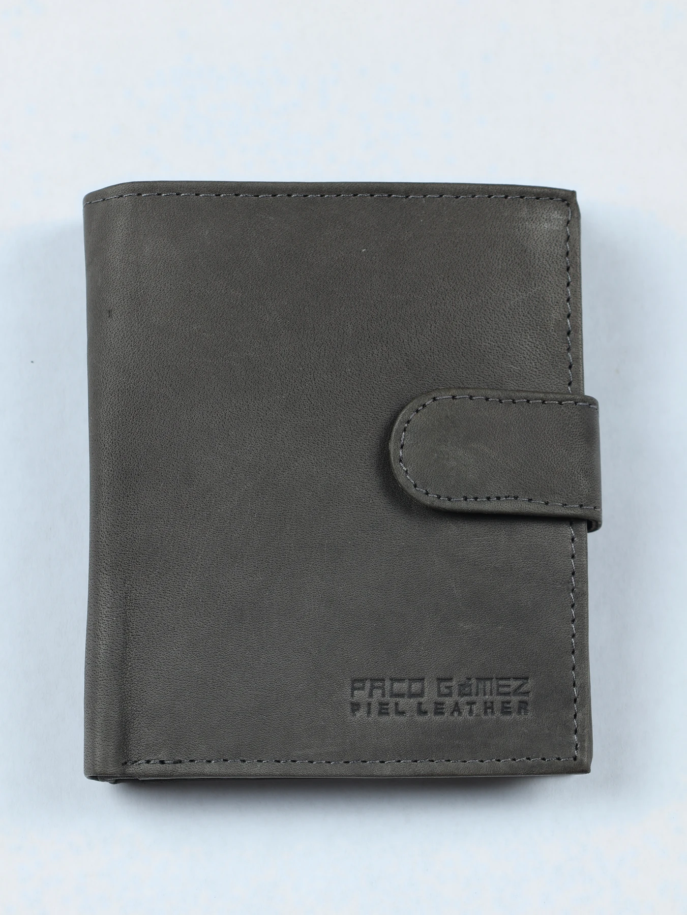 Cartera básica de piel · Gris oscuro · imagen 1