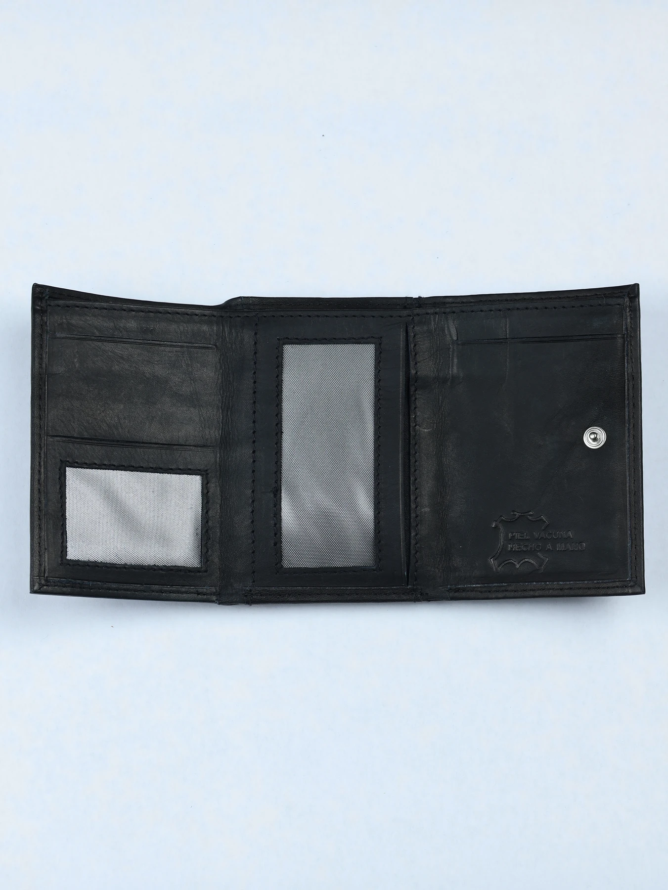 Monedero mini de piel · Negro · imagen 3