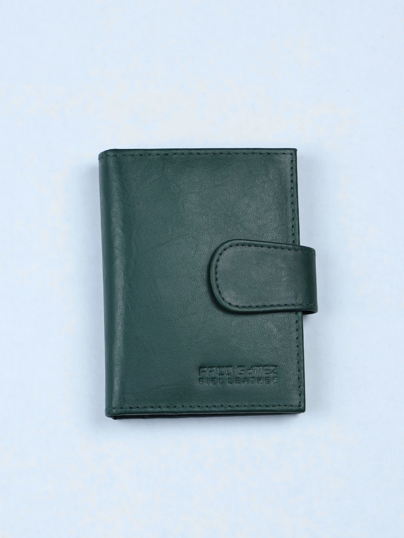 Cartera tarjetero de piel con ventana de identificación · Verde · imagen 1