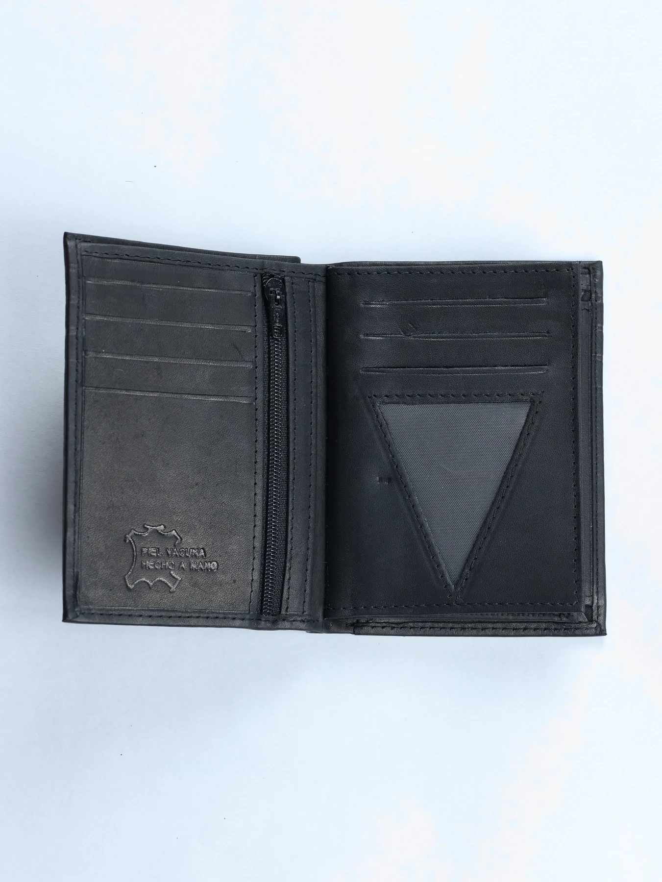 Cartera de piel clásica con monedero · Negro · imagen 2