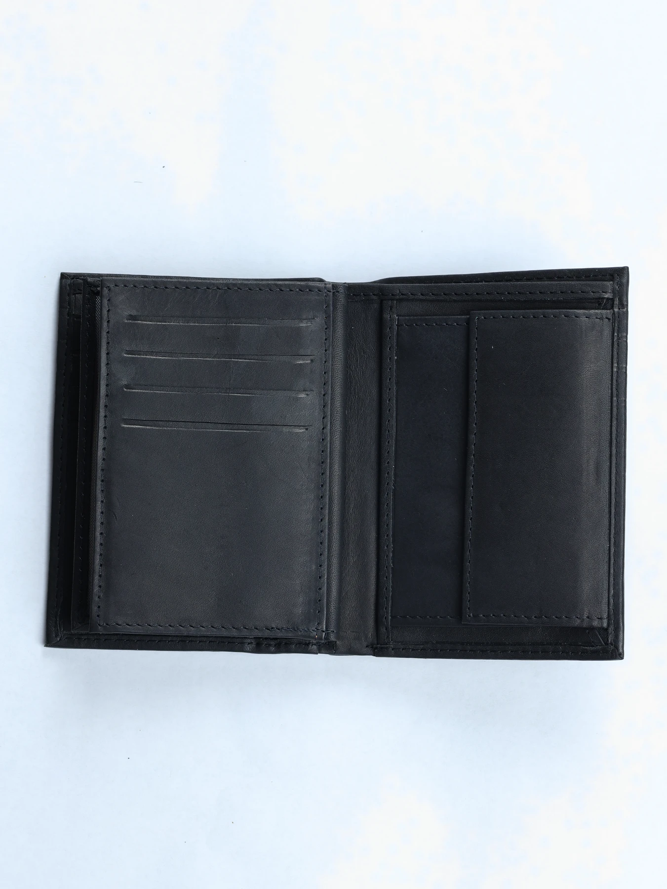 Cartera de piel clásica con monedero · Negro · imagen 3