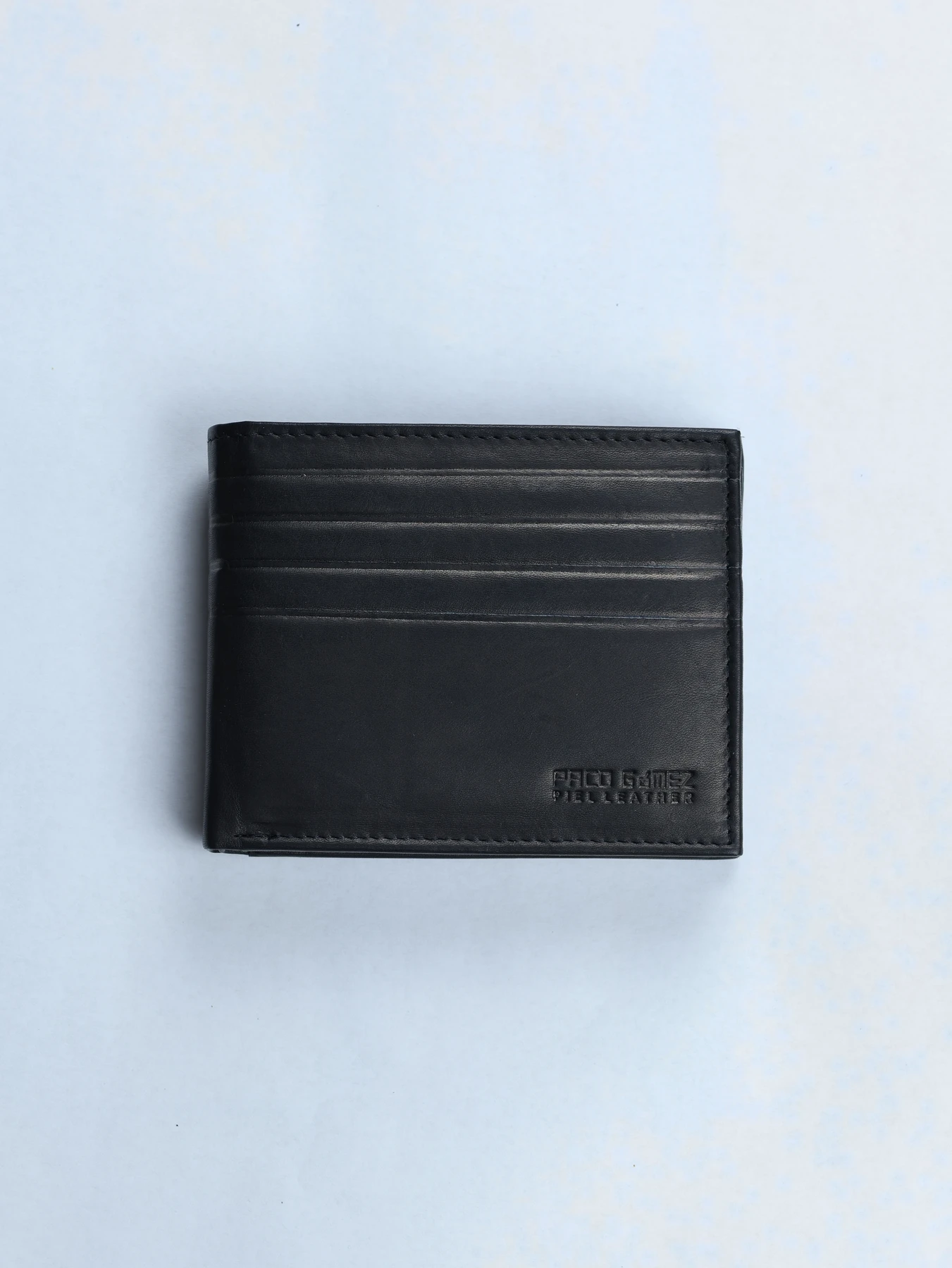 Cartera compacta de piel de uso diario · Negro · imagen 1