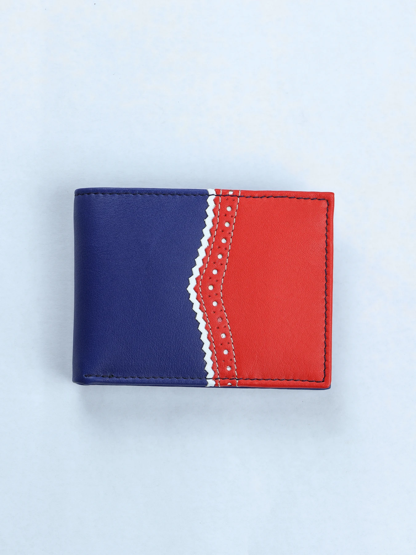 Cartera tricolor compacta · Azul-Rojo-Blanco · imagen 1
