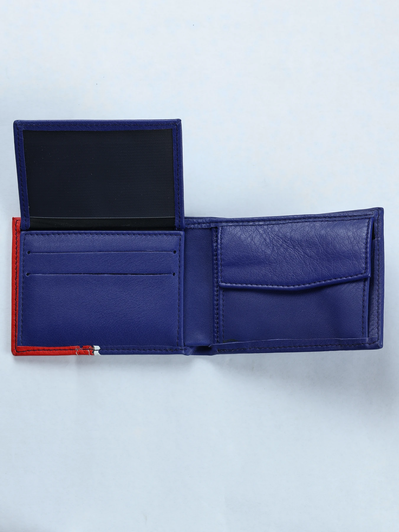 Cartera tricolor compacta · Azul-Rojo-Blanco · imagen 3