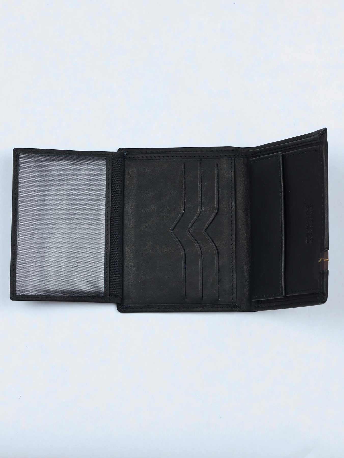 Cartera vertical de piel con banda inferior · Marrón · imagen 3