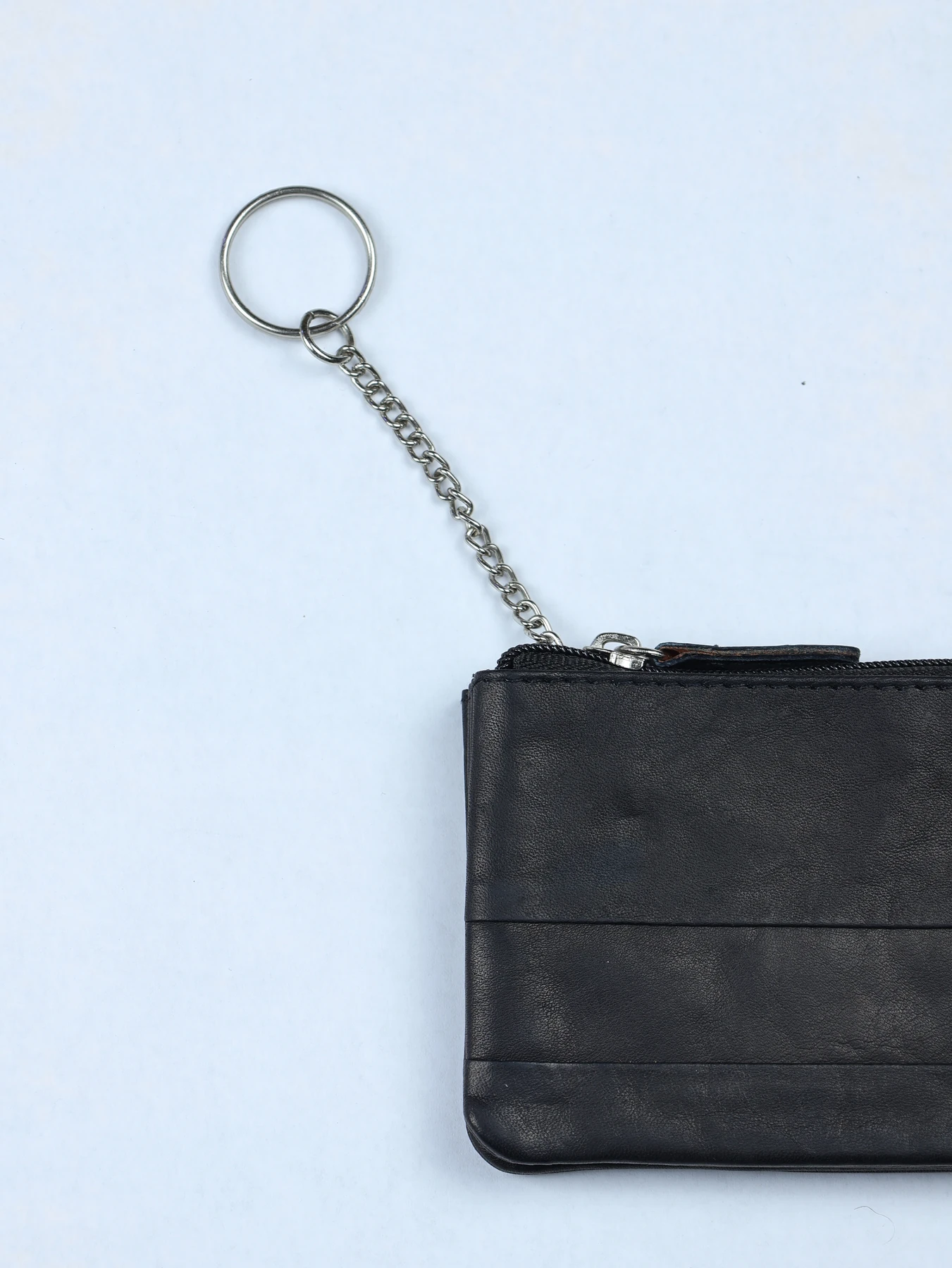 Cartera horizontal compacta de piel · Negro · imagen 3