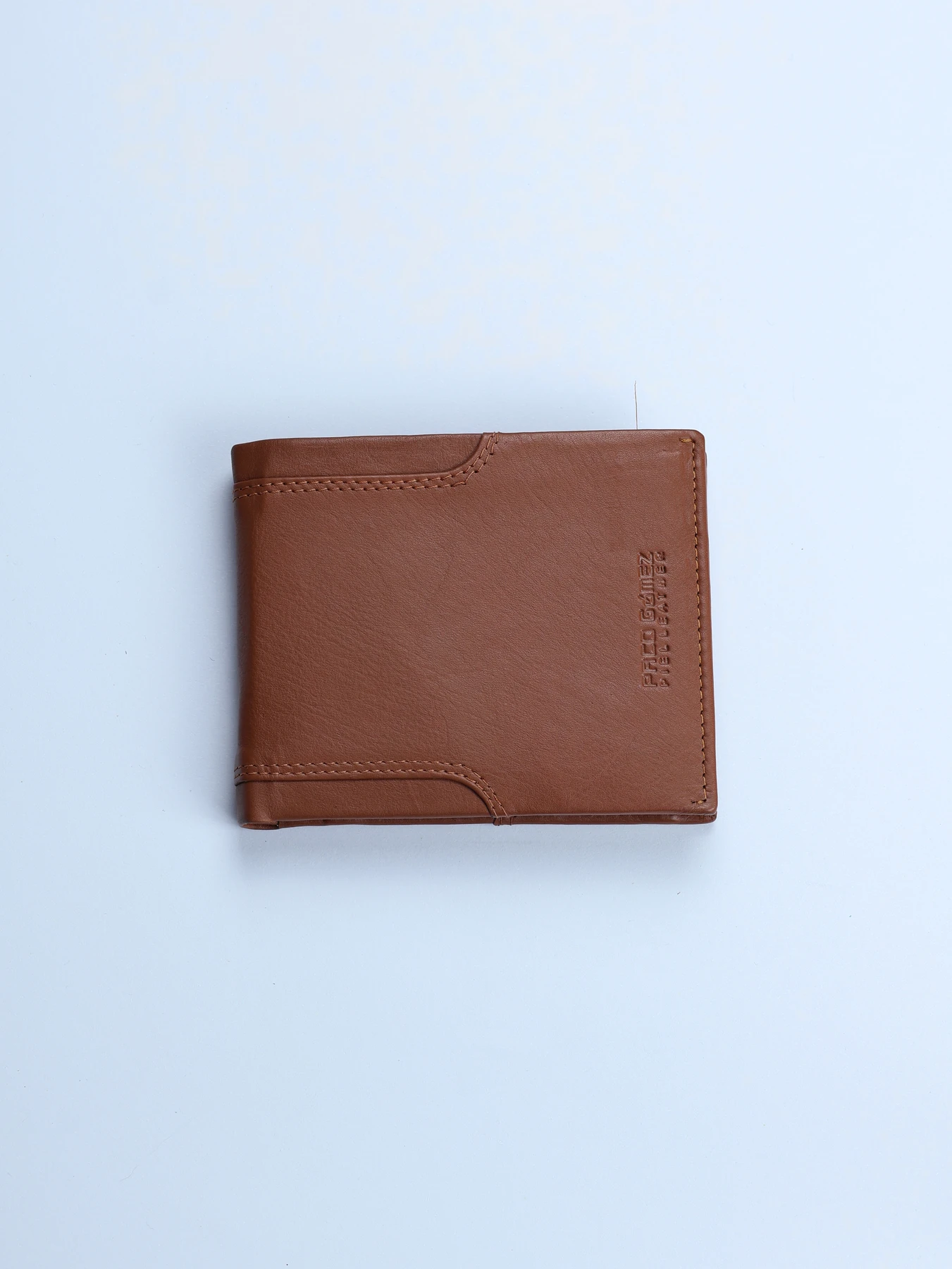 Cartera vertical de piel con laterales en contraste · Cuero · imagen 1