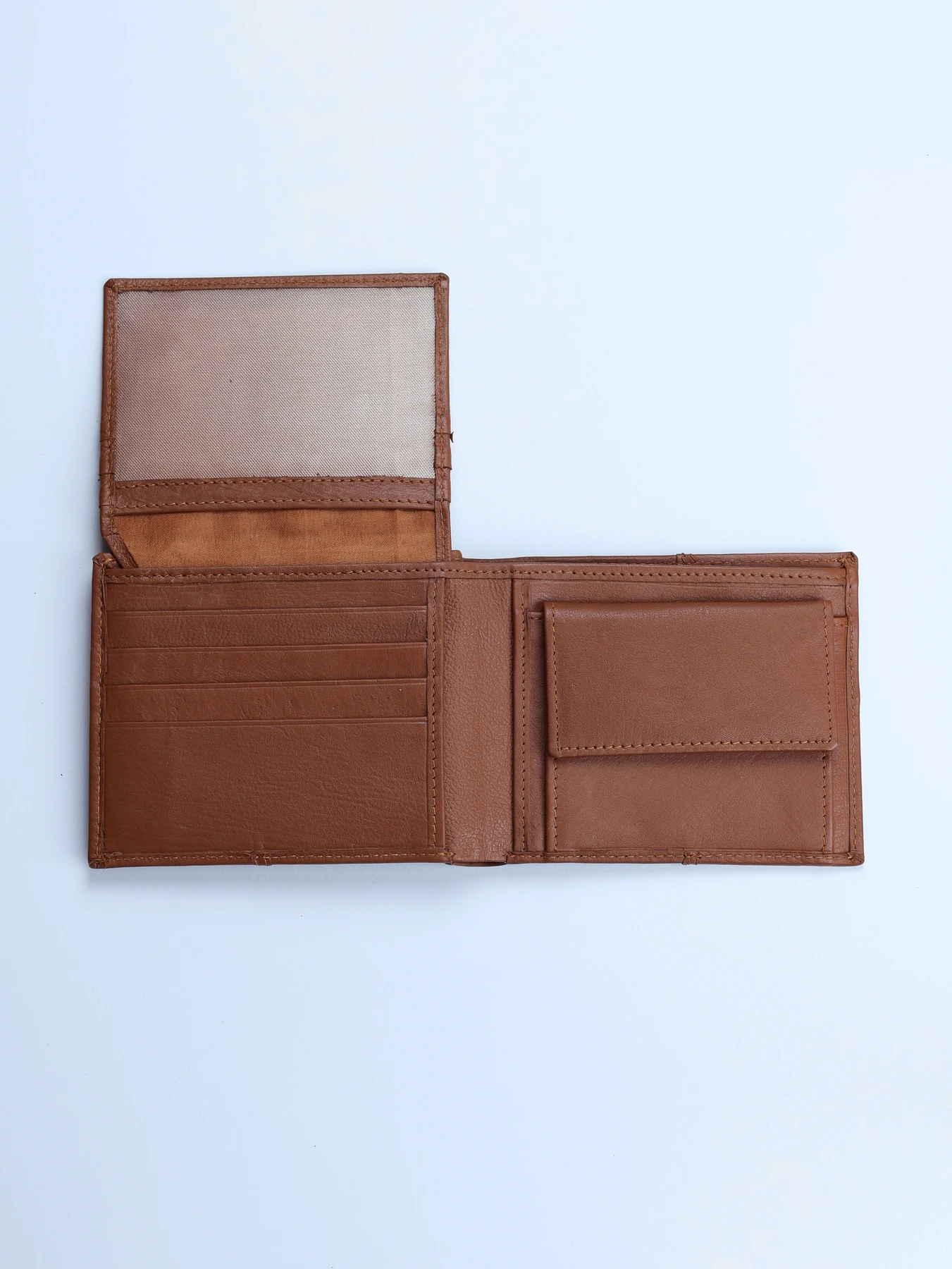 Cartera vertical de piel con laterales en contraste · Cuero · imagen 3