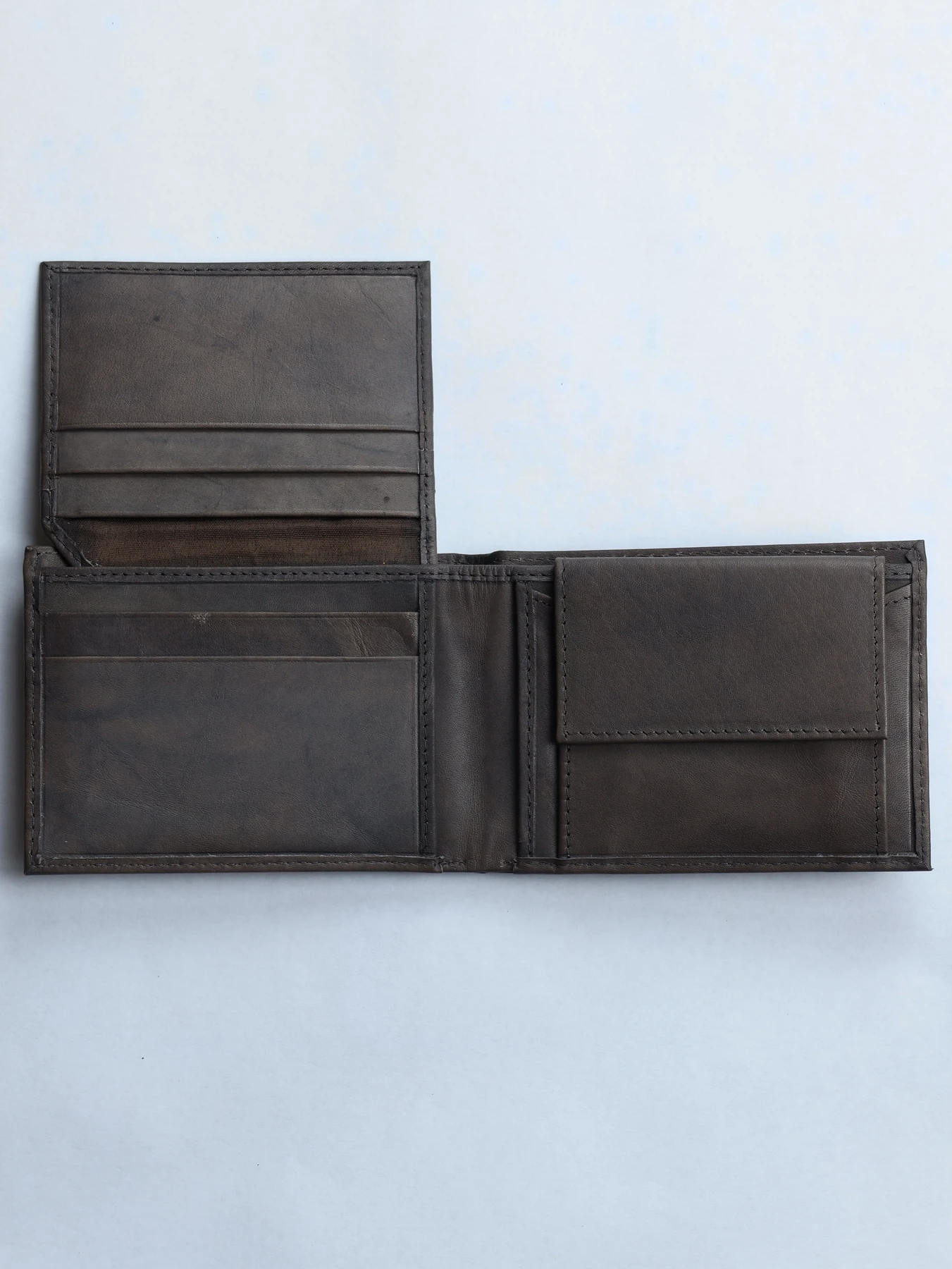 Cartera horizontal de piel · Marrón · imagen 3
