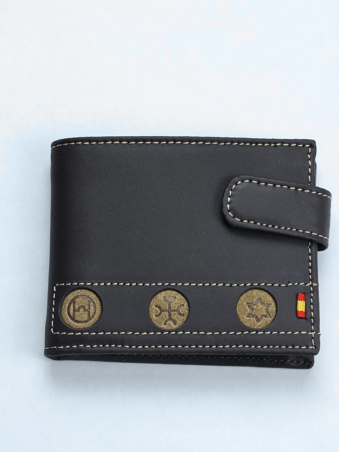 Cartera horizontal bandera de España · Marrón · imagen 1