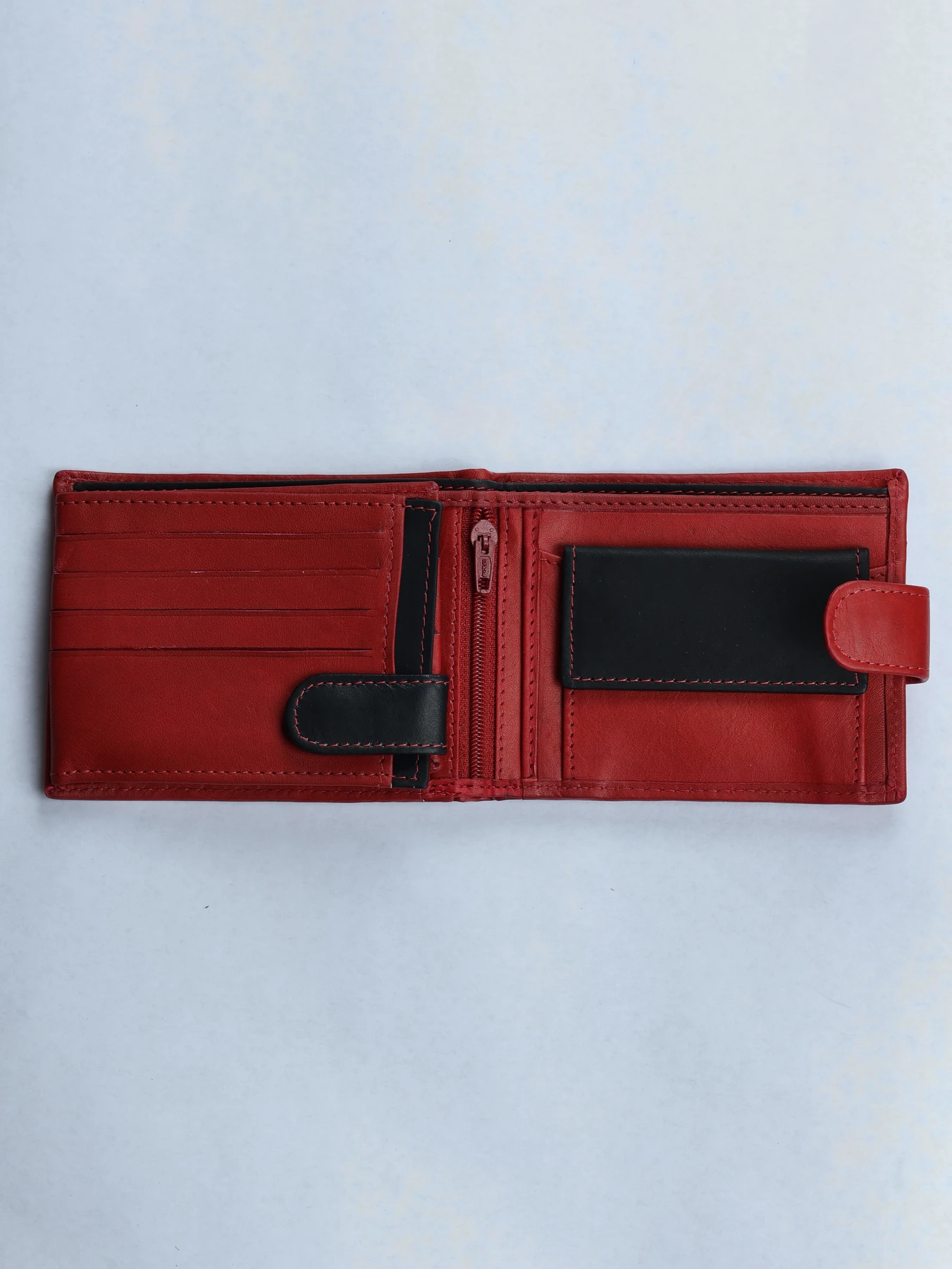 Cartera horizontal de piel · Rojo · imagen 2