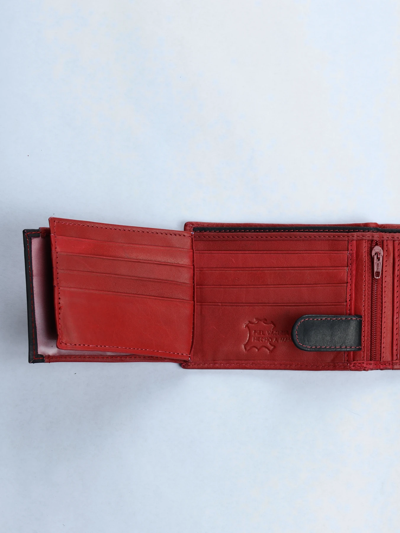 Cartera horizontal de piel · Rojo · imagen 3