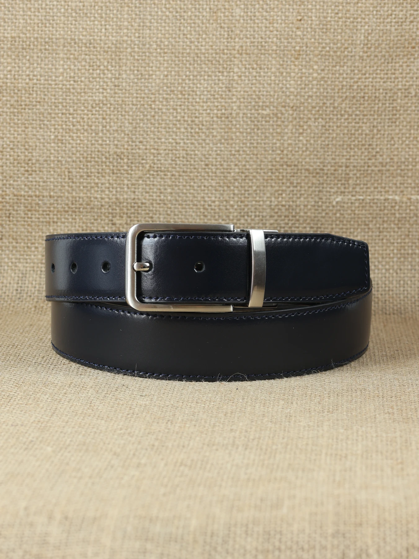 Cinturón de caballero reversible Soave · Negro-Marino · imagen 1