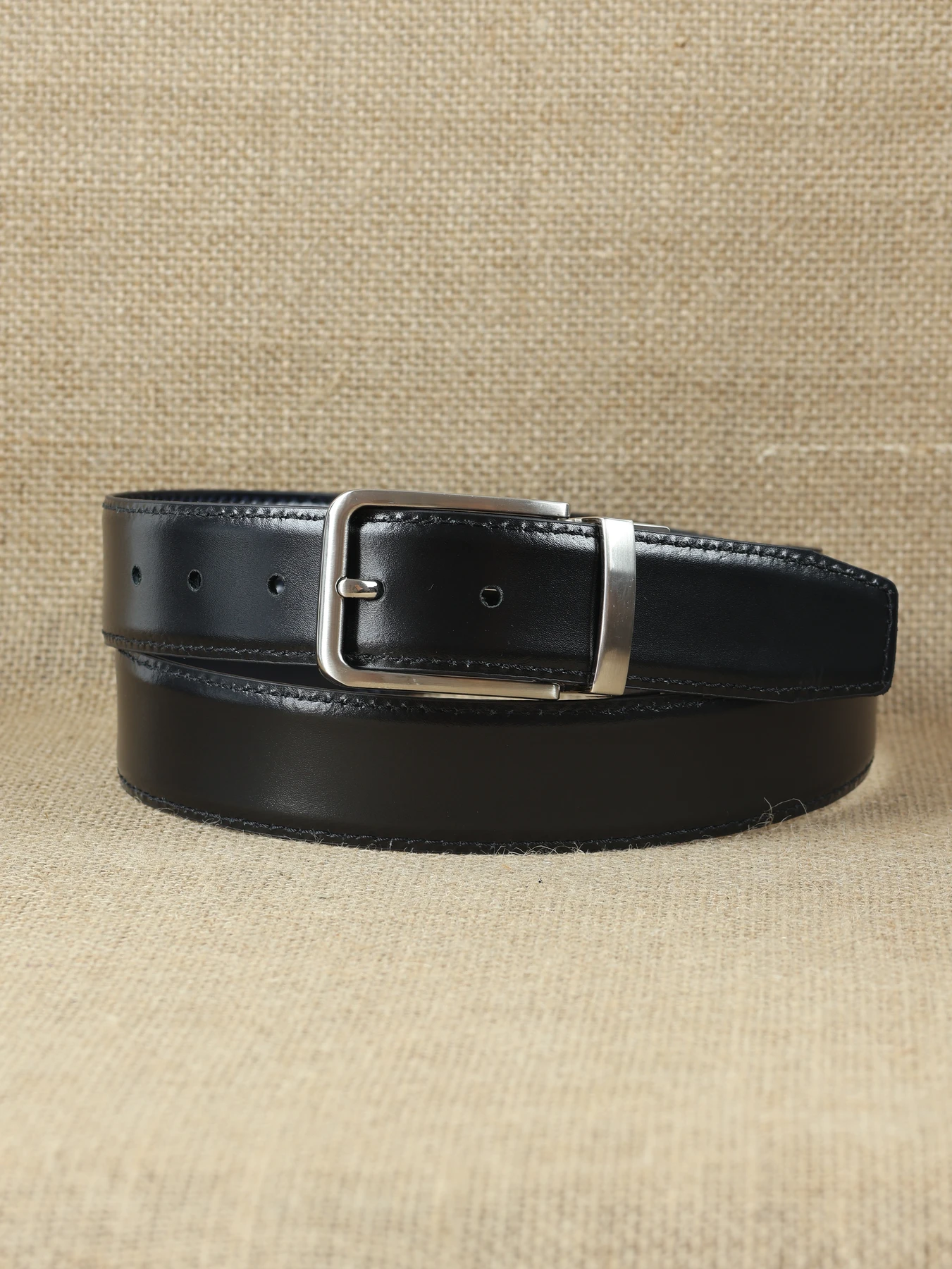 Cinturón de caballero reversible Soave · Negro-Marino · imagen 2