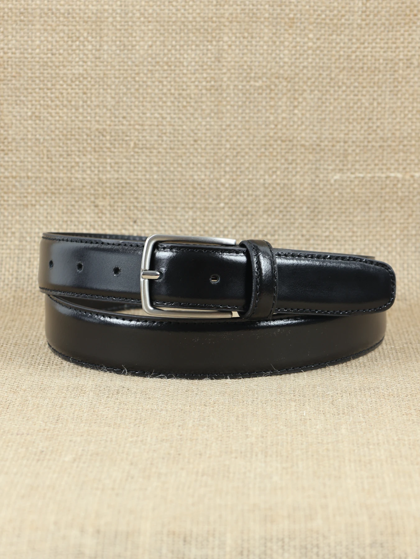 Cinturón de caballero napa box liso · Negro · imagen 1
