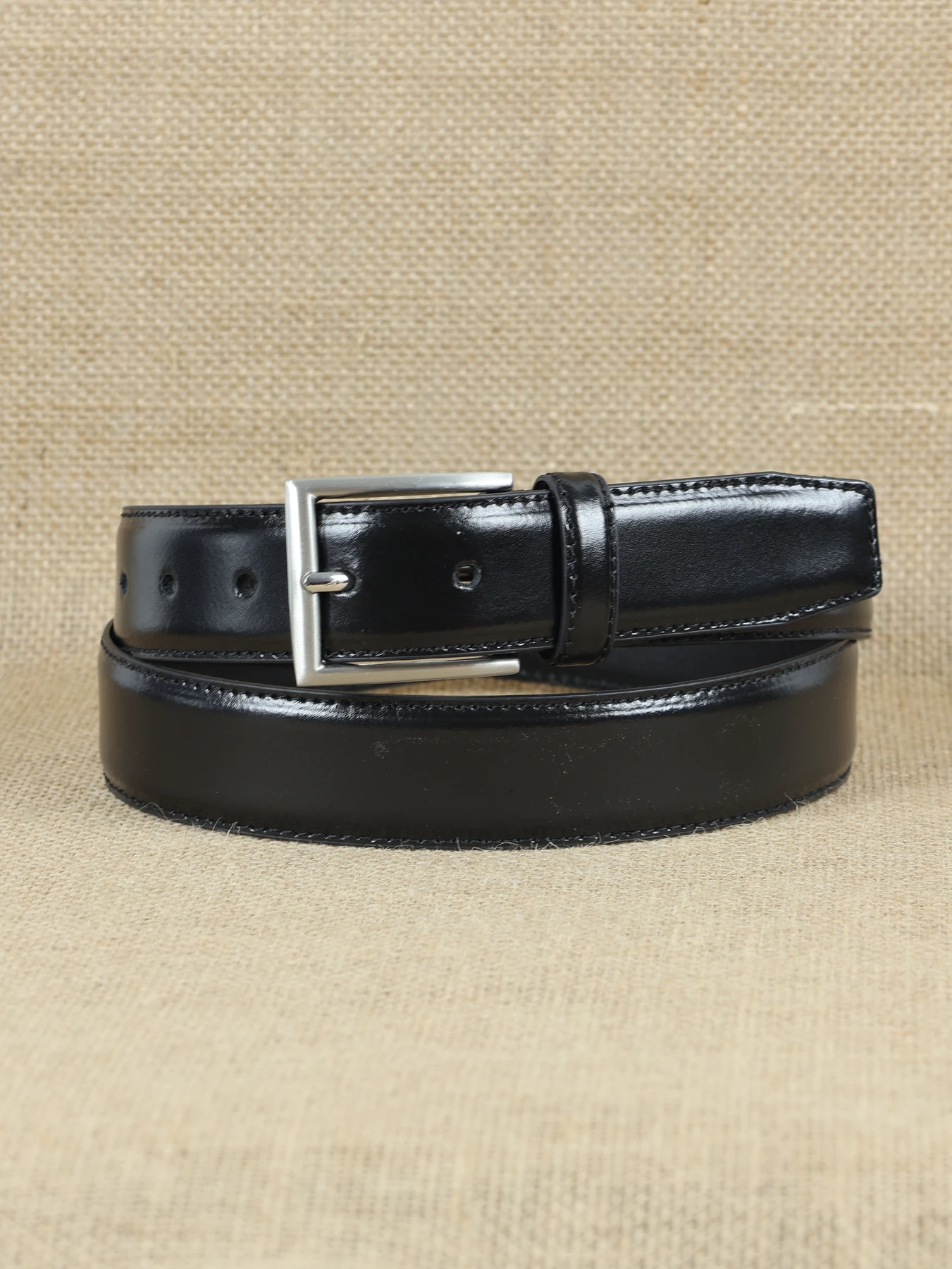 Cinturón de caballero ensamblado pespunte · Negro · imagen 1