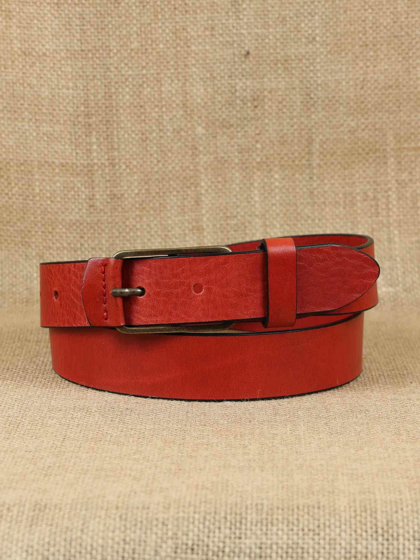 Cinturón de caballero Toi con hebilla forrada · Rojo · imagen 1