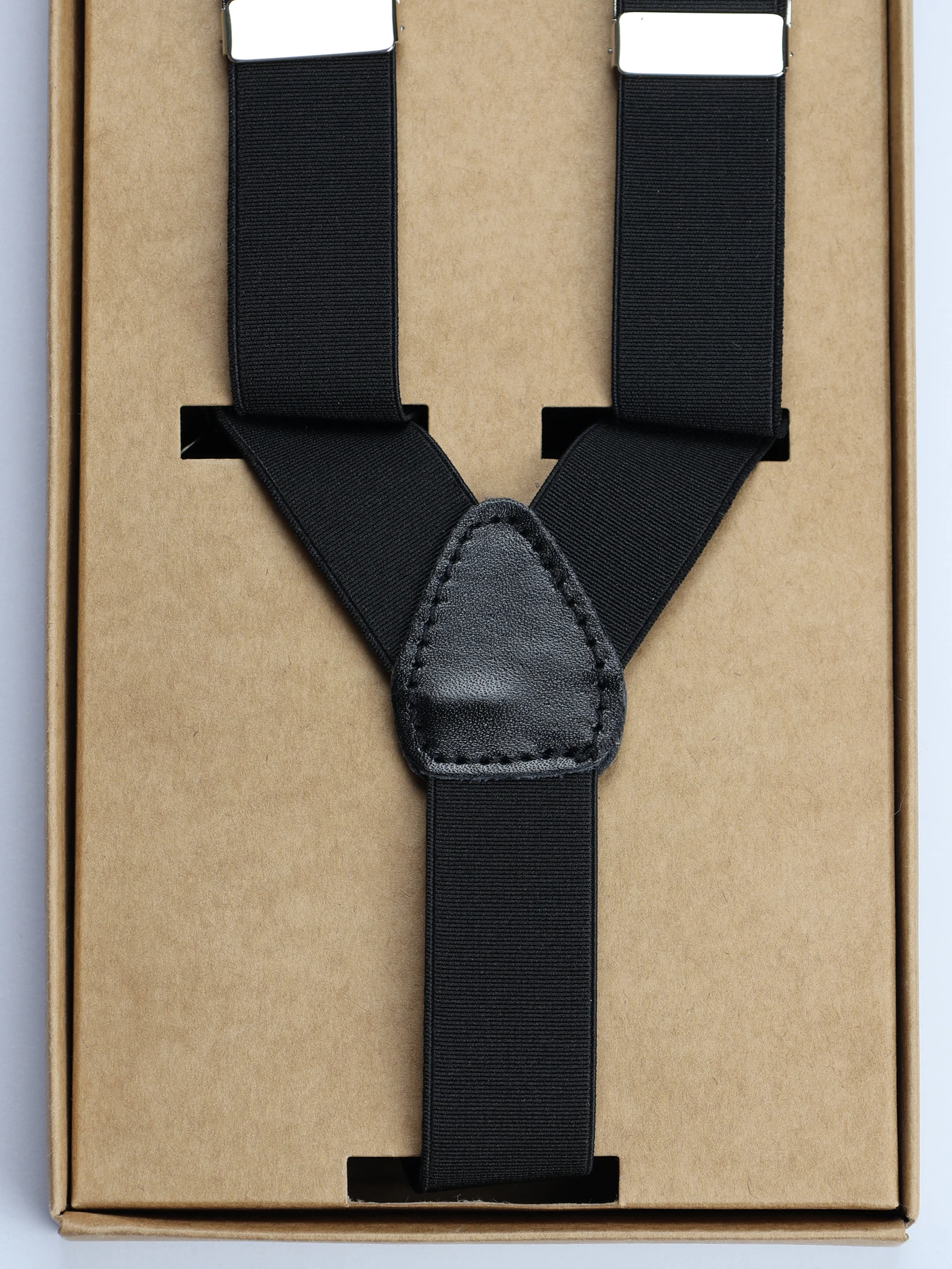 Tirantes elásticos lisos con piel · Negro · imagen 2