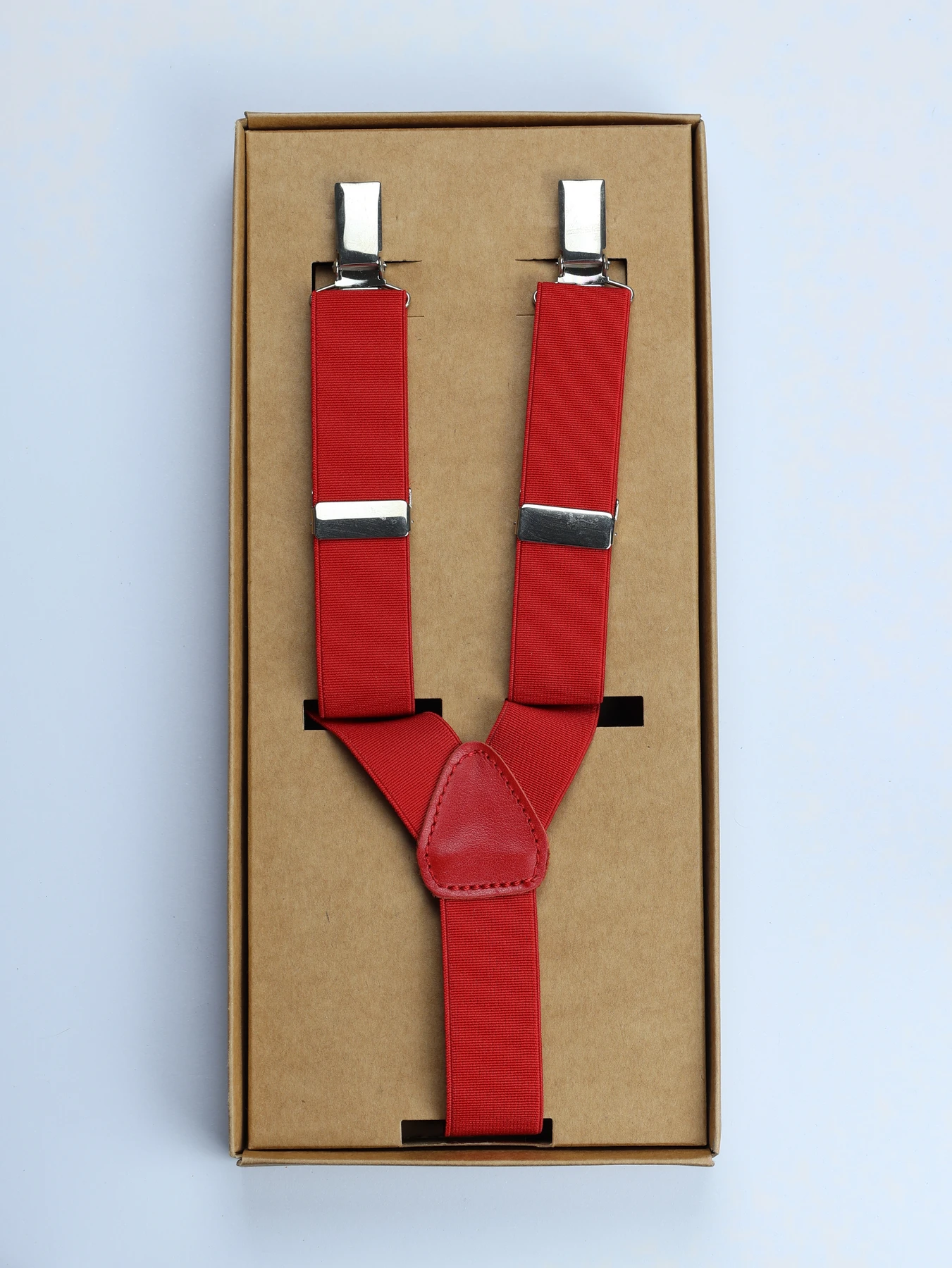 Tirantes elásticos lisos con piel · Rojo · imagen 1