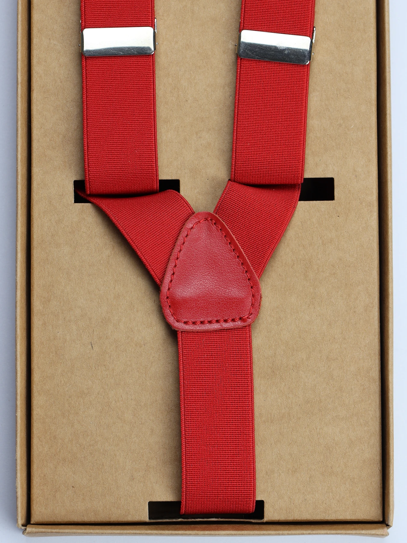 Tirantes elásticos lisos con piel · Rojo · imagen 2